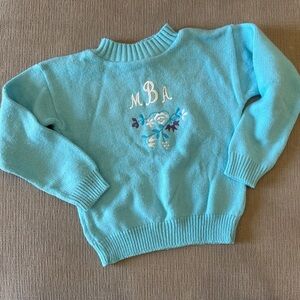 Vintage Monogrammed JcPenny Toddler Sweater